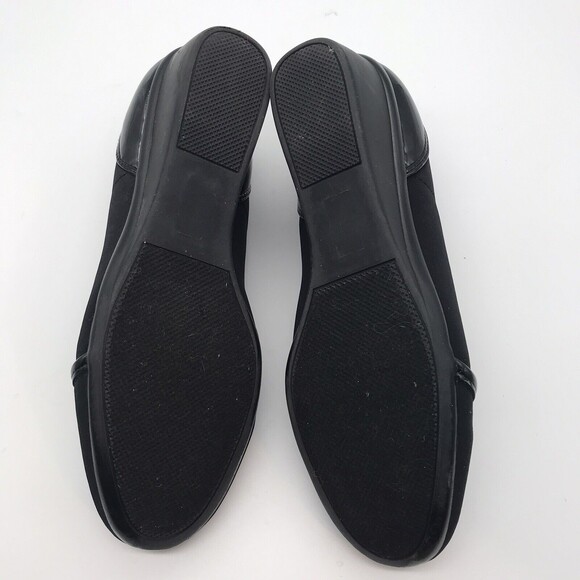 C.P. Company Women's size 9W Black on Black Fabric & Patent Wedge Comfort Shoes - Picture 8 of 9